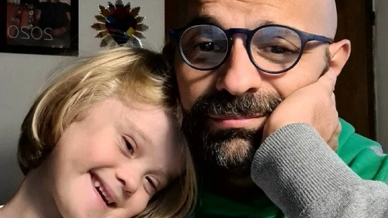 Luca Trapanese e sua figlia Alba