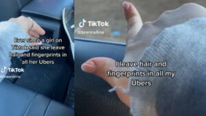 Donna su TikTok fa un video in cui mostra il suo insolito modo di proteggersi in un Uber