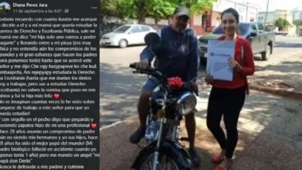 Diana Perez Jara si laurea grazie al padre adottivo